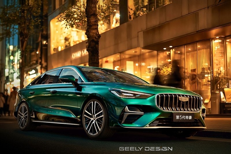 Седан Geely Emgrand нового поколения показался на полноценных фирменных фото
