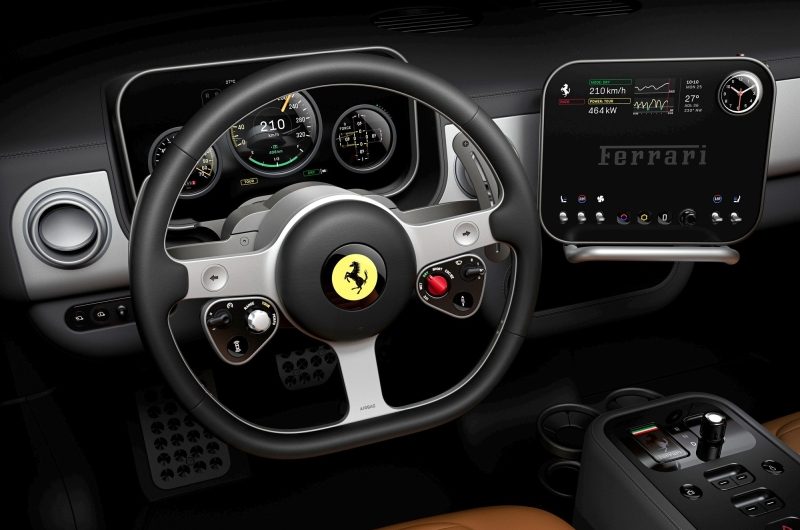 Электромобиль Ferrari получил имя Luce и неоклассический интерьер в стиле техники Apple