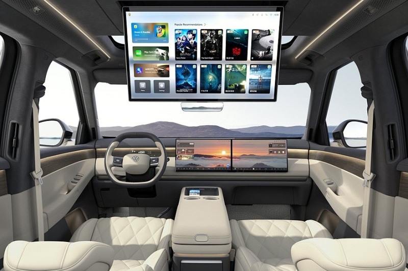 Серийный кроссовер Volkswagen ID.Era 9X: полноценные изображения салона