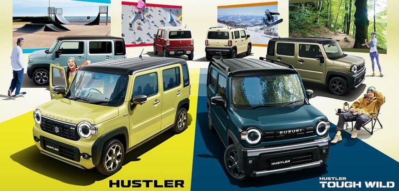 Кроссовер Suzuki Hustler и его «внедорожная» версия Tough Wild пережили скромный рестайлинг