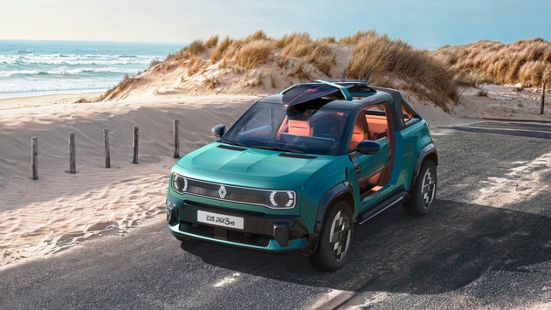 Тепло и ещё теплее: кроссовер Renault 4 превратился в пляжный автомобиль JP4x4